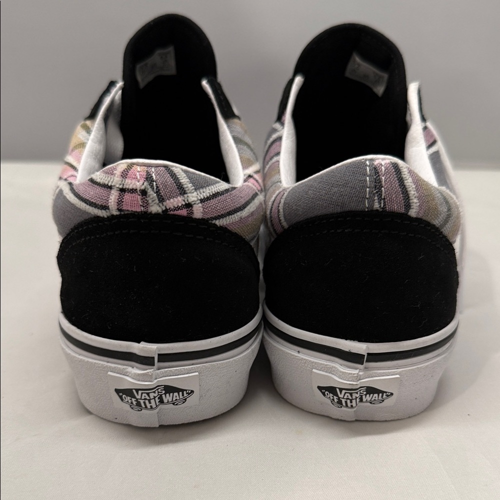 Vans Black and Multicolor Plaid Sneakers - Picture 3 of 6